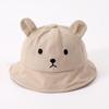 Solid Color Baby Bucket Hat Cotton Boys Girls Sunhat Cute Baby Bear Hat  Toddler