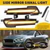 SMOKED Amber LED Sequential Side Mirror Signal Lights For 2015-22 Ford Mustang A
