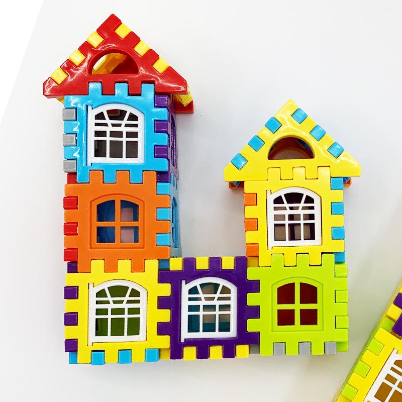 Grand Ensemble de Blocs de Construction Emboîtables pour Enfants de 3 à 6 Ans - Jouet Éducatif en Plastique pour l'Assemblage de Maison