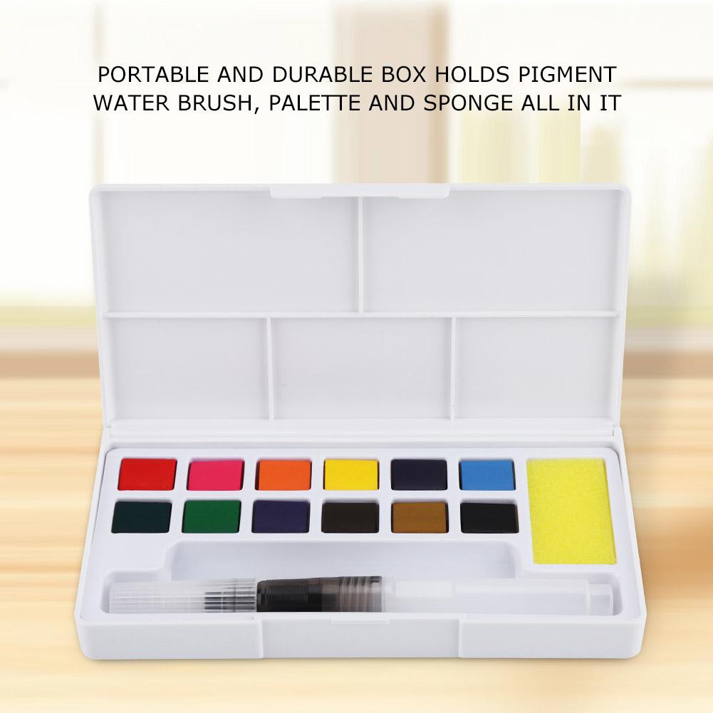 Portable   Water Color Paint Watercolor Pigment Set Drawing Painting Supplies (12 colors)