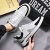 European New Shoes for Men Leather Casual Shoes Spring High End Checkered Flats Skateboard Shoes Comfortable Slip-on Sneakers