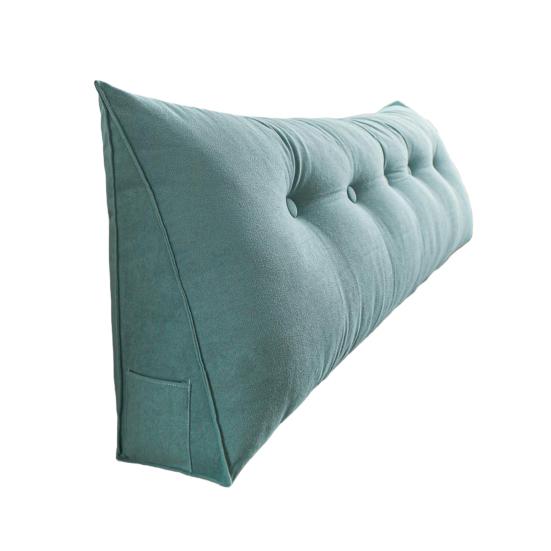 Headboard Wedge Pillow Triangular Headboard Cushion With Side Pocket Bed Bolster Pillow