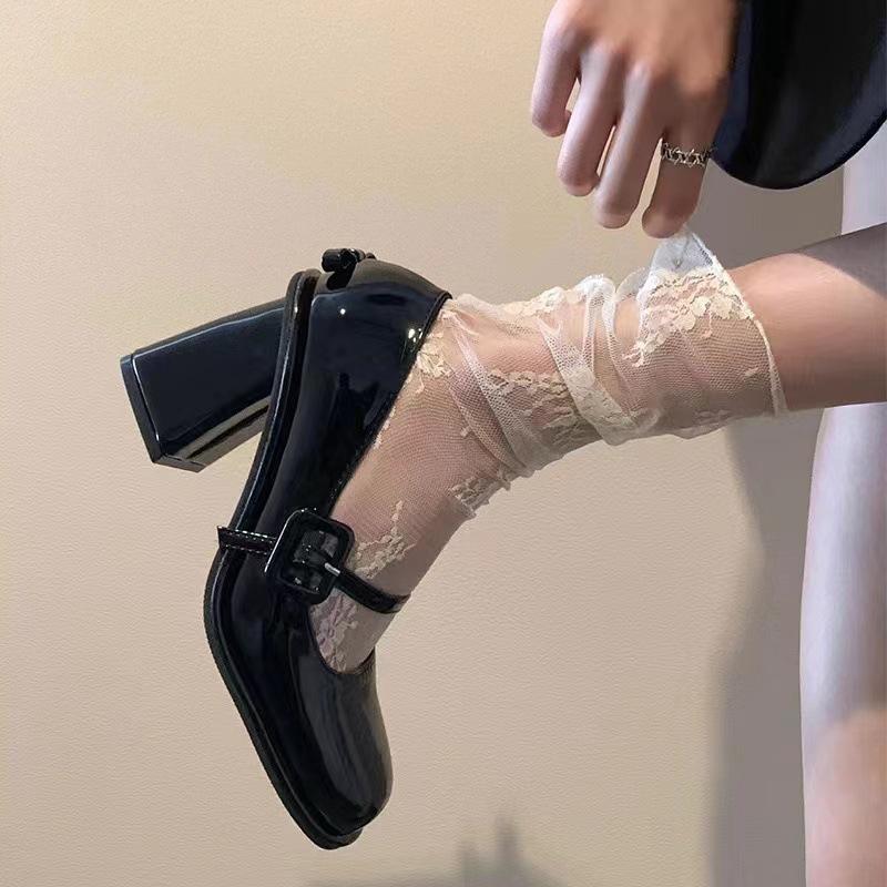 Breathable Lace Mesh Stockings: Retro Japanese Lolita JK Style Socks for Women