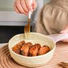 Large Ceramic Bowl with Handle, Multi Purpose, Microwave, Dishwasher Safe, Heat Resistant, Microwave Ramen Bowl