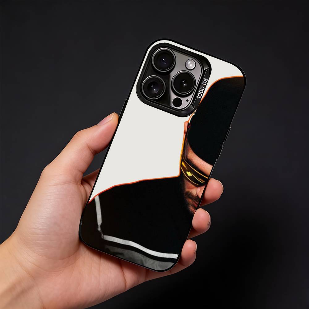 J-Julien Mari Jul   Phone Case For iPhone17, 16,15,14,13,12 Pro Max Black Candy Matte Shockproof Cover