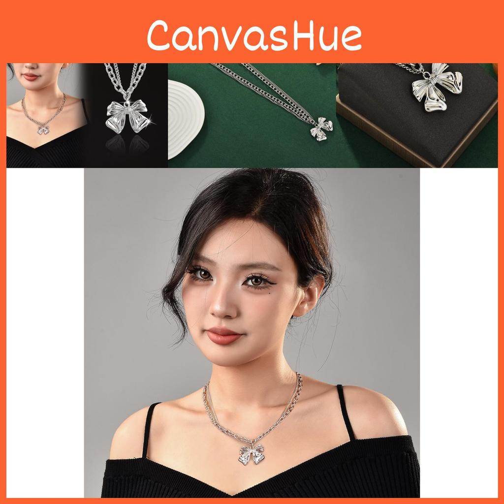 Modern Style Ins Butterfly Bow Necklace With Adjustable Length Ideal For Trendy Women