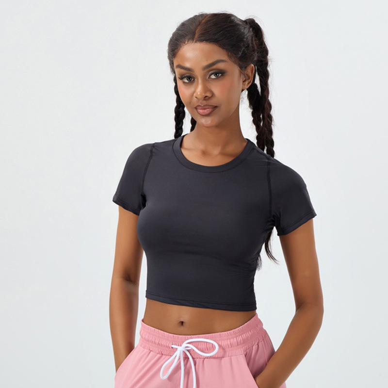 

Женская фитнес-футболка высокого класса - Pure Desire, Petite, с коротким рукавом для весны, лета и осени Extra Large чёрный