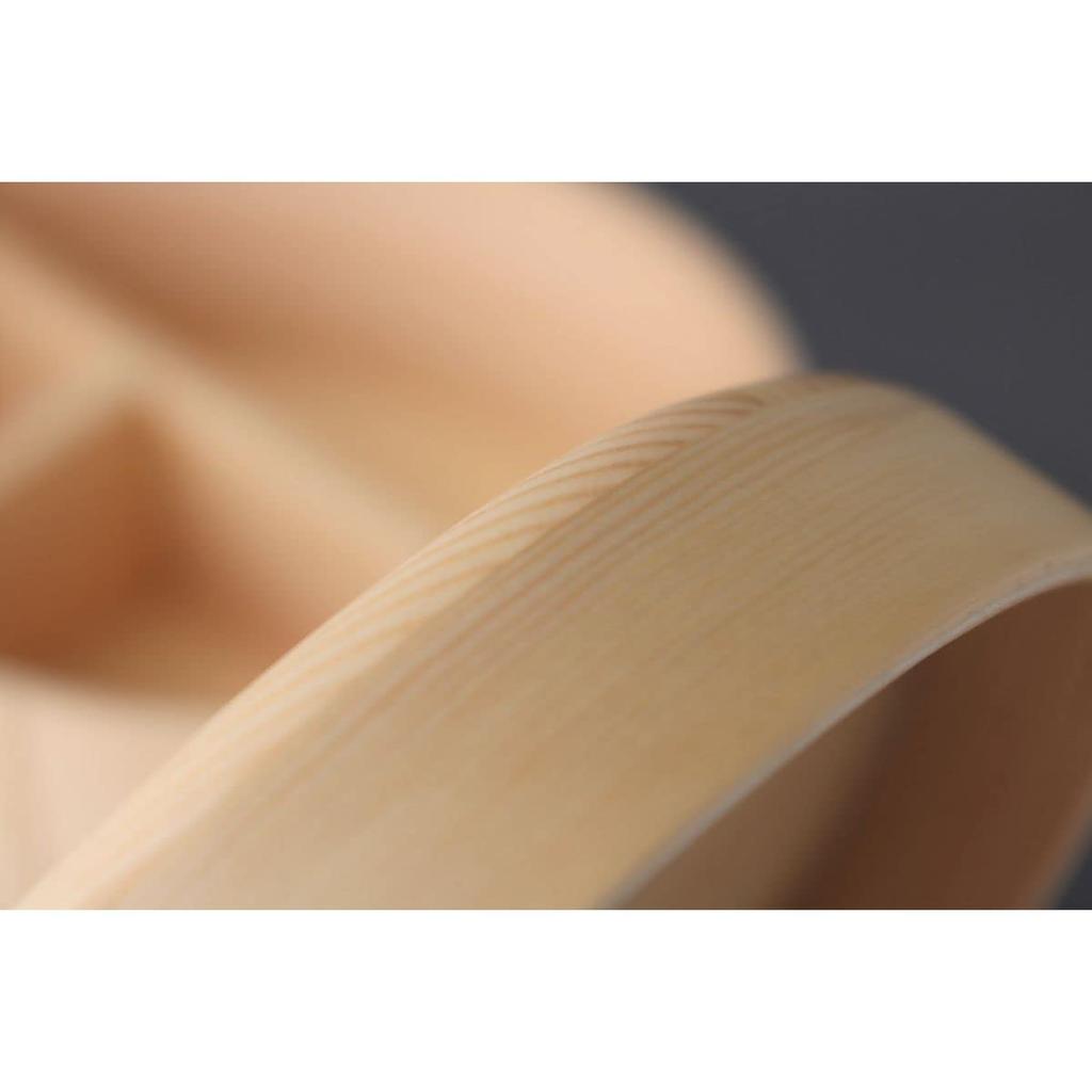 J-kitchens Wappa One-Tier Bento Box, 17.5 X 13 X 6.8 Cm, Rounded Finish, Made In Japan