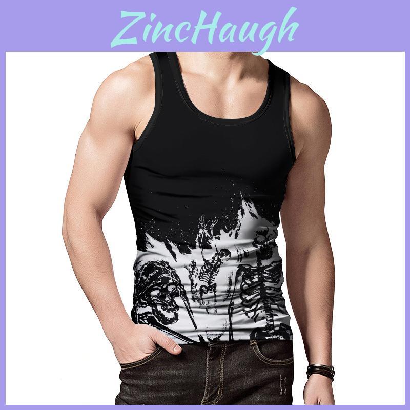 Premium Quality Summer Men's Tank Tops Vest Featuring Vibrant 3d Printed Graphics