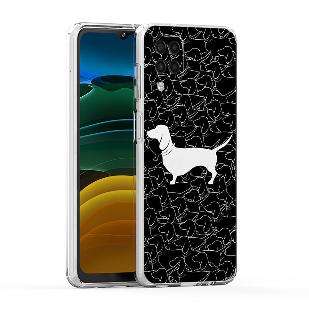 

Soft Cover for Samsung Galaxy A25 A23 A22 A52S A52 A55 A72 A41 A31 A13 A11 Transparent Phone Case Dachshund Sausage Dog Pattern Samsung A55