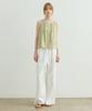 ARTID Linen Elastic Waist Wide Pants_White