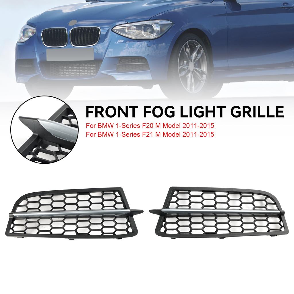 2 STÜCK Stoßstange Nebelscheinwerfer Abdeckung Blende Grill Gitter Passform BMW F20 F21 2011-2015 M