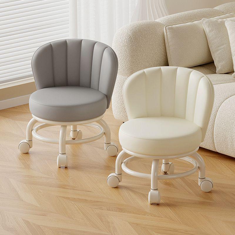 Children's Rotating Stool with Backrest and Silent Wheels