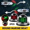 2Pcs Red Green Navigation 16 LED Marine Bow Boat 12V Yacht Pontoon Bright Lights
