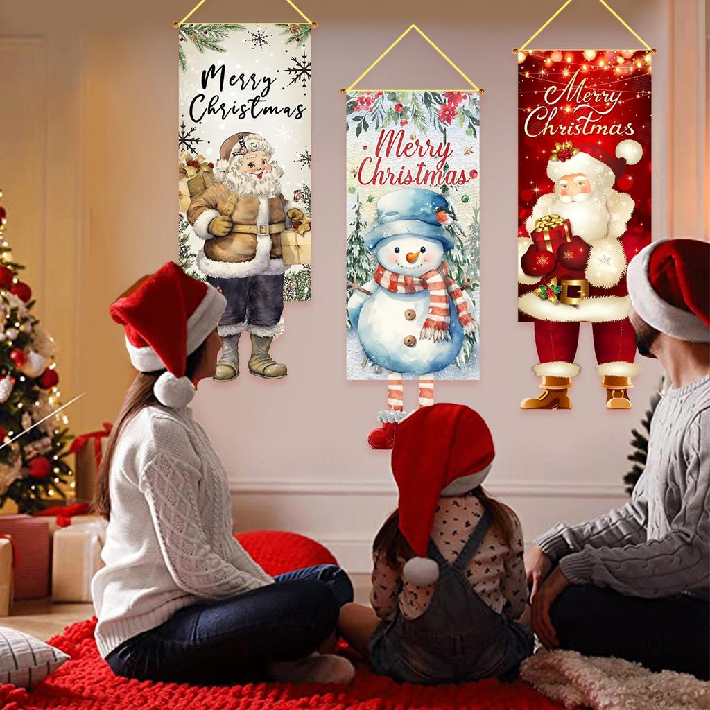 Christmas Hanging Flag Banner Merry Christmas Decor For Home 2025 Xmas Ornament Decor Navidad Kerst Natal Noel NewYear Gift 2025