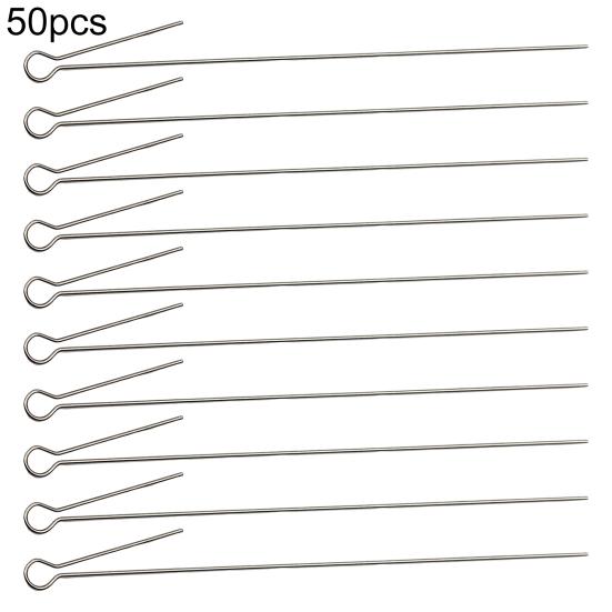 50Pcs Rotating Sequin Steel Wire DIY Modification Sturdy Anti-rust Wear-resistant Accessories Stainless Steel Spinnerbait Fly Hook Wire Long Needle