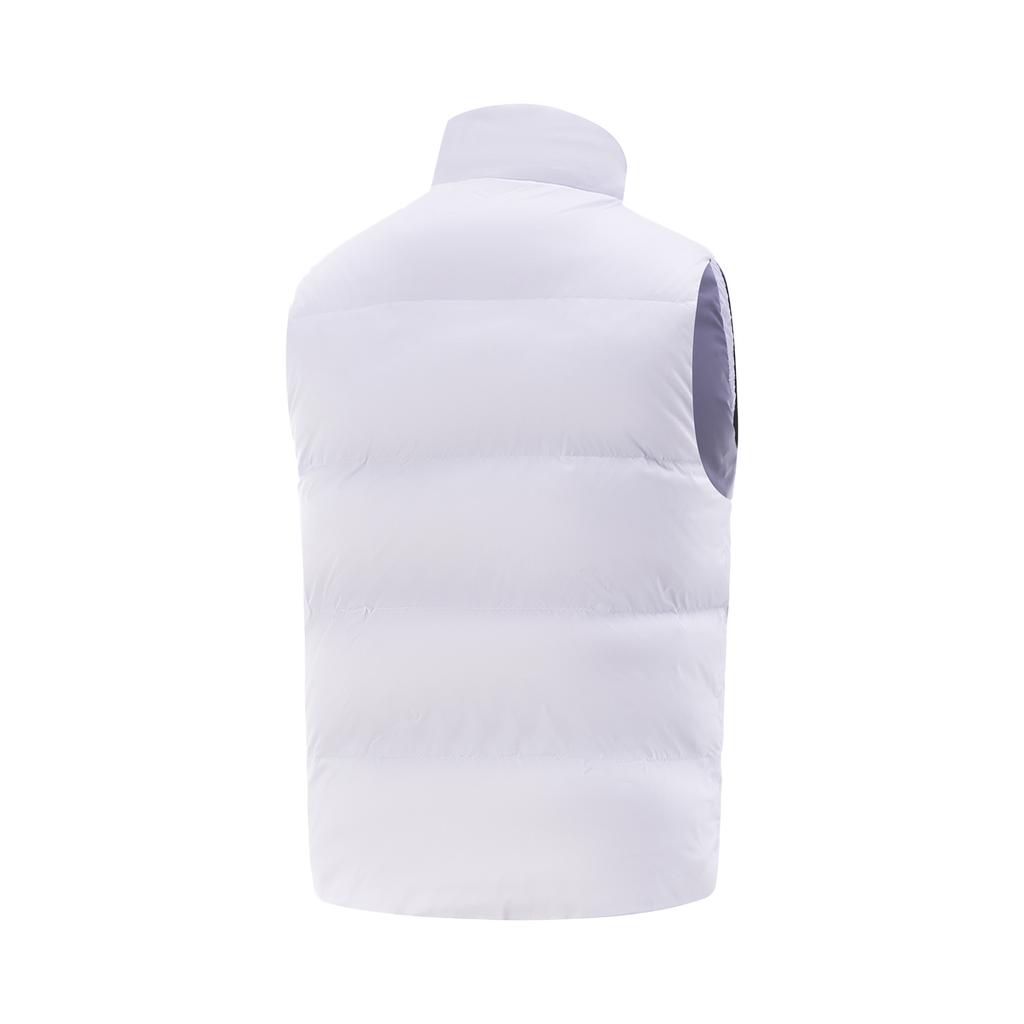 Li Ning Table Tennis Series Comfortable Casual Simple Stand Collar Zipper Letter Warm Vest Unisex Vests Sea-Salt-Purple AMRV065-3