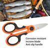Stainless Steel Fishing Line Scissors Serrated Edge Anti Slip Handle Fishing Line Cutter Multi-Purpose Mini Fishing Scissors