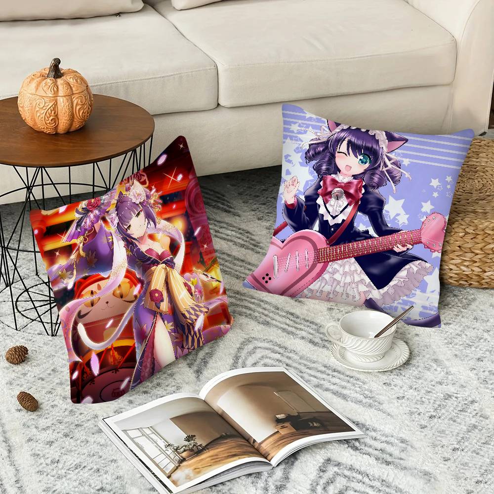 SHOW BY ROCK Anime Kissenbezug Modischer Quadratischer Kissenbezug Schlafzimmer Sofa Raum Ins Dekoration Freizeit Kissenbezug