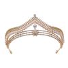 Children Pearl Crown Headband for Girls Birthday Performance Alloy Frame with Imitation Pearls and Silicone-Lining