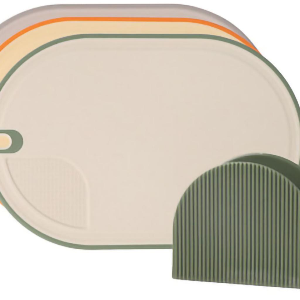 Cutting Board Food Grade Double Sided Prevent Slip Plastic Chopping Board with Holder Base for Meat