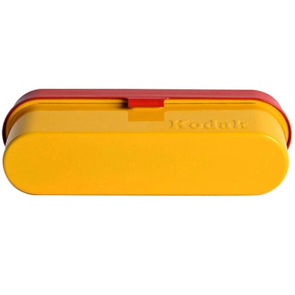 Kodak Filmdose für 5 Rollen 35mm Film Kompakte Retro-Stahlbox zur Organisation und zum Schutz Ihrer Filmrollen nicht - - (rot) (Film enthalten)