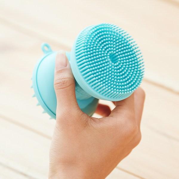 Weiche Massage-Duschbürste aus Silikon für Haustiere, koreanisches Haustiershampoo