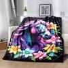 1pc Horse Printing Lightweight Flannel Blanket, Comfortable and Warm Blanket, for Camping Sofa Bed and Couch Office, Suitable for Gift Blanke