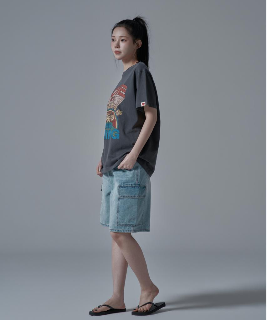 WAARFORWOMAN Wt-73 Love Short Sleeve T-Shirt_Charcoal