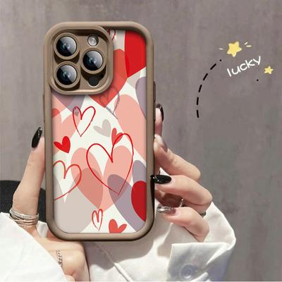 Capa de moda impressa em formato de coração de amor, capa traseira completa de silicone TPU flexível e macia para Xiaomi Redmi Poco