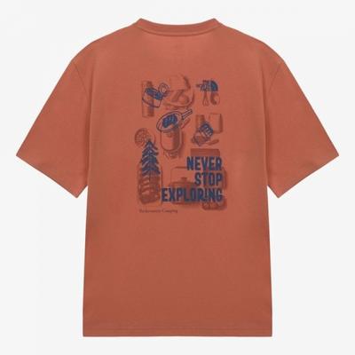 Men S Day Camper ShorT Sleeve T Dark Orange nT7uS23d