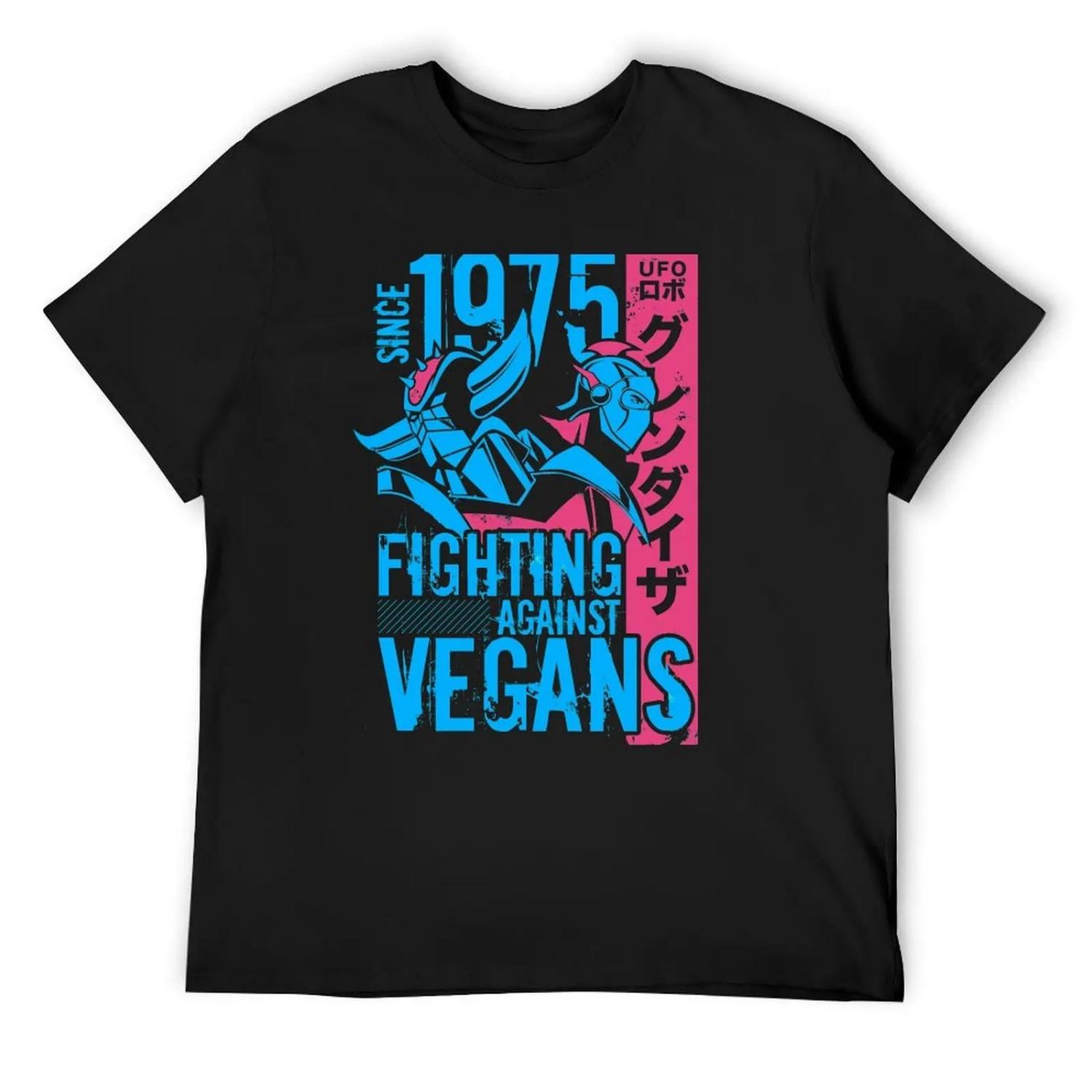 046b Grendizer Vegan Dark T-Shirt new edition hippie clothes tshirts personalised funny t shirts men S