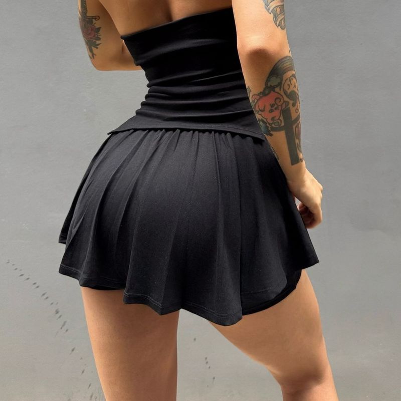 

European and American Sexy Hanging Neck Sports Vest Women Fitness Bra Outdoor Running Yoga Underwear Beauty Back One Fixed Cup Black Skirt S