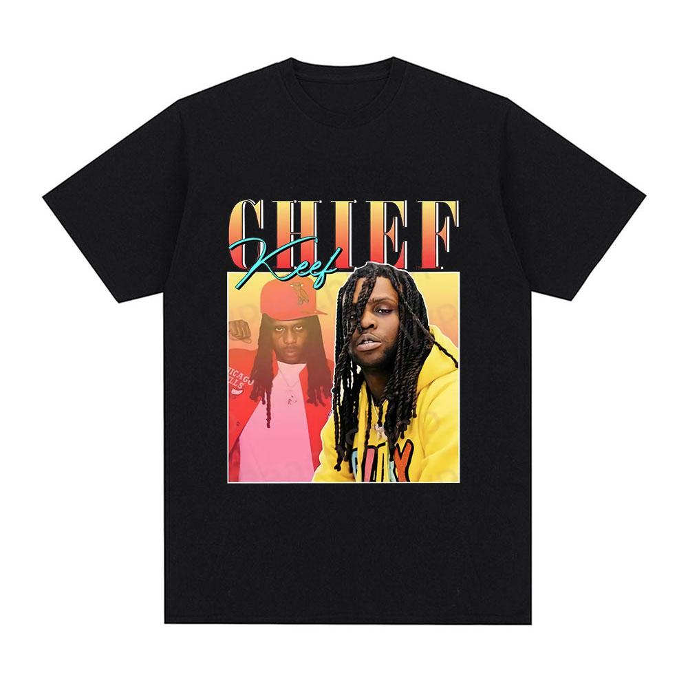 Camiseta I Love Chief Keef, pantalón corto informal a la moda para hombre, camiseta Vintage gótica de gran tamaño, camisetas de algodón, ropa informal estilo Hip Hop