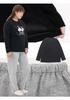 Kaituck Family Kuromi Long Sleeve Shaggy Pajamas for Winter Women's Fleece-Lined (M, Black)