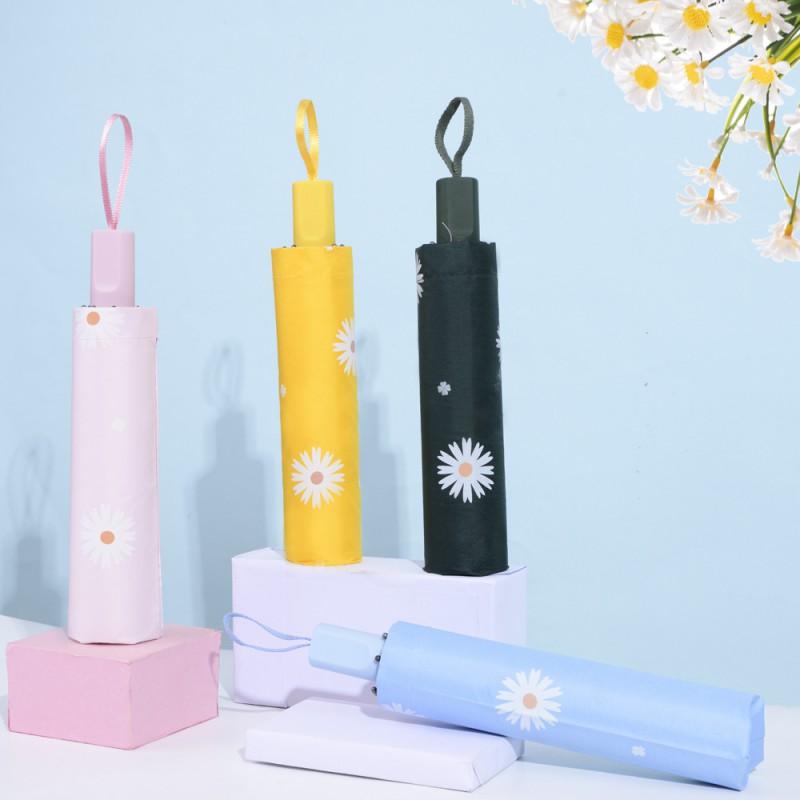 Automatic Manual Folding Umbrella Sun Rain Protection UPF50 Black Coating Cartoon Design 8-Rib Lightweight Adult