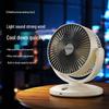Compact USB Rechargeable Desktop Air Circulator Fan - High Wind, Low Noise, Portable for Home or Dorm Use
