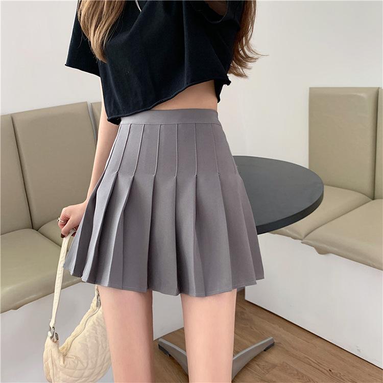 

Plus Size Pleated Skirt A Line Ruffled Short Skirt for Women Summer High Waisted Slimming Skirt Academic Style Umbrella Skirt 3XL