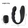 Prostate charging U-shaped double head vibration simulation masturbation silicone bead anal plug remote control jumping egg