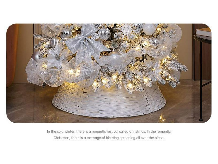 2M Luminous White Flocked Christmas Tree for Home or Window Decoration