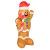 1.5m Height Christmas Inflatables Gingerbread Man with Candy Canes Blow Up Yard Decoration Snowman