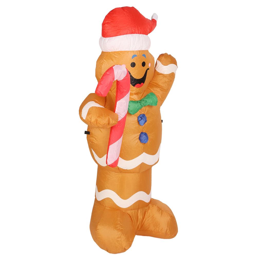 1.5m Height Christmas Inflatables Gingerbread Man with Candy Canes Blow Up Yard Decoration Snowman