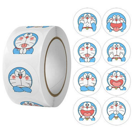 Doraemon Cartoon Anime Adhesive Sticker - Cute Blue Decorative Seal 2.5 cm