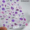Laser Sliver Star Ocean Dolphin Whale Shoal of Fish Bubbles Sea Marine Organisms Nail Art Sticker Self Adhesive Manicure Decal
