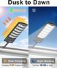 Solar Lights Outdoor, 5 Modes Motion Sensor & Dusk To Dawn, 7000K Security Flood Lights for Yard, Entryway, Garage - 2PACK