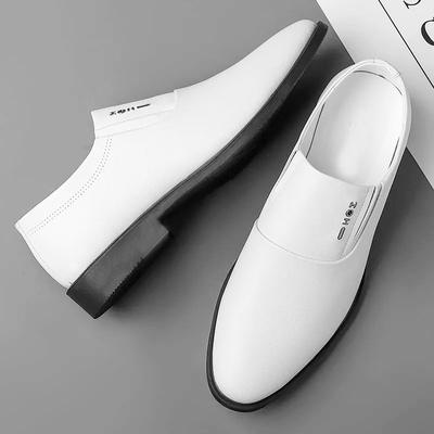 Fashion Handmade Casual Leather Men's Loafers Elegantes Dress Shoes Wedding Slip On Flats Pointed Toes Shoes Versatile Business Footwear