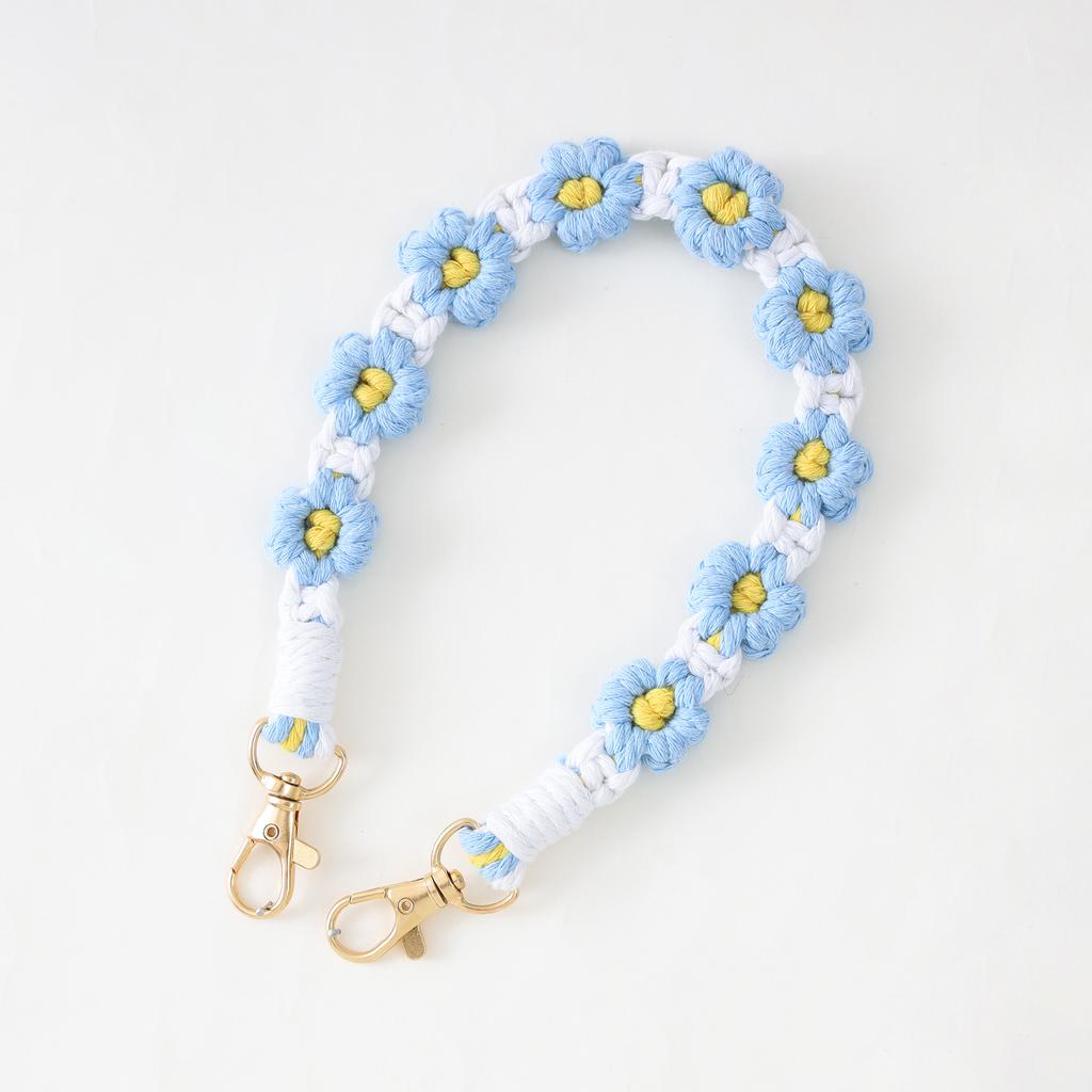 Nordic Style Hand-woven Small Daisies Cute Flowers Stanley Water Cup with Water Cup Rope Cup Cover Silicone Ring