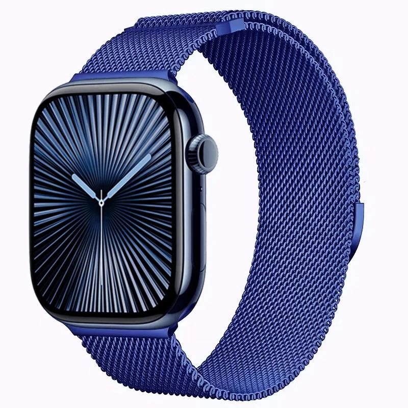 Milanese hurkos szíj Apple Watch Band Ultra 49mm 10 9 8 7 46mm 42mm 45mm 41mm mágneses karkötő iWatch 6 5 4 SE 44mm 40mm öv