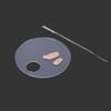 Acrylic Foundation Art Palette Square Round-Shaped Cosmetic Liquid Mixing Plate Portable Makeup Mixing Tool For Travel Daily