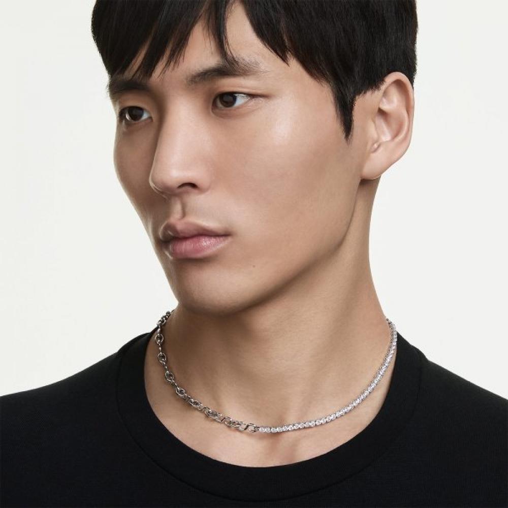 Swarovski Unisex Tennis Rhodium Necklace 5747732